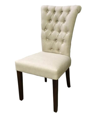 French Provincial Dining Chair in Natural Linen