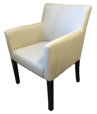 Plain Linen Arm Dinning Chair