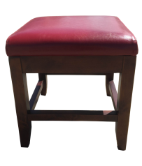 Leather Low Stool (red or brown)