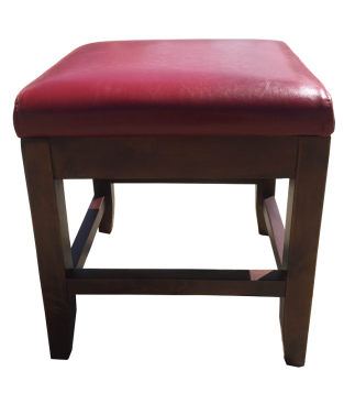 Leather Low Stool (red or brown)