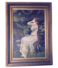 Oil Painting in Antique Gold Timber Frame