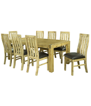 Acacia Country Style Dinning Set (7pcs)