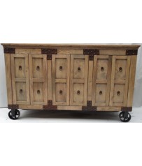 Reclaimed Rustic Buffet on Wheels